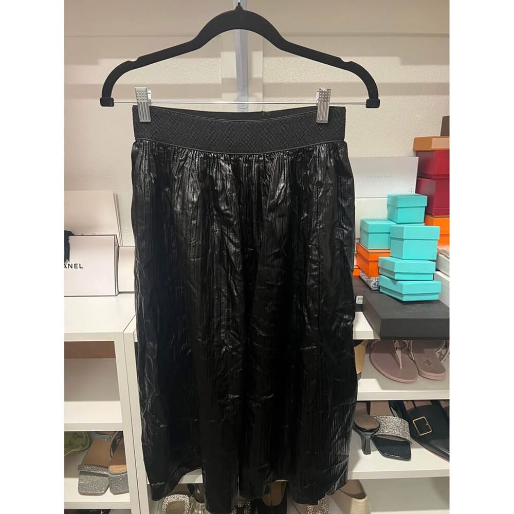 Zara faux leather pleated skirt small
